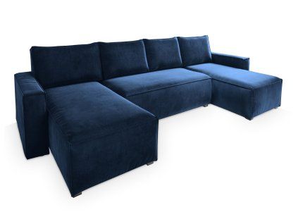 Modrá rozkladacia sedačka Denim