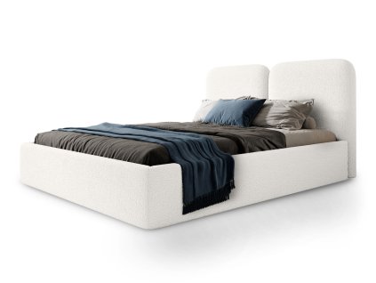 Svetlá smotanová posteľ 180x200 Desio Slim