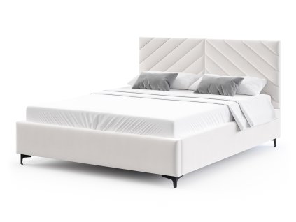 Biela čalúnená posteľ 180X200 Elegante
