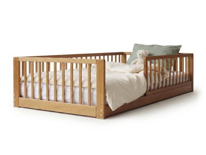 Orechová montessori posteľ Monty Bed 80x160