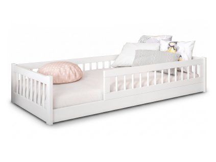 Biela detská montessori posteľ Dores 90x200