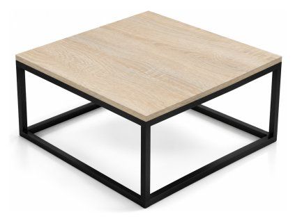 čierny kovový stolík belten dub sonoma