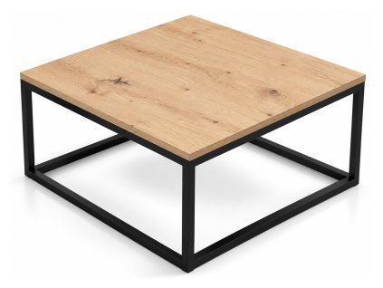 čierno dubový kovový stolík belten dub artisan