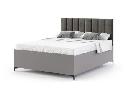 sivé luxusné manželské postele 140x200 Cierra