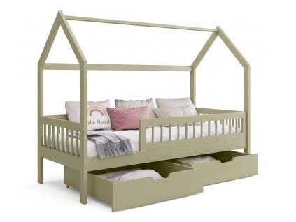 Masívna olivová posteľ 90x200