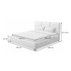 Zelená čalúnená manželská posteľ s úložným priestorom Ottin 140x200 - rozmery