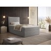 Čalúnená boxspring posteľ Seleno 90x200 - svetlosivá