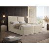 Čalúnená boxspring posteľ Seleno 140x200 - smotanová