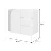 Komoda 92x90x42 cm Carmen - dub/toffee