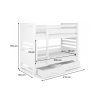 Rozmery postele Janis 90x200