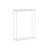 lesklý biely kovový stolík sili