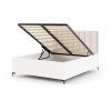 biela čalúnená posteľ 160x200 Cierra