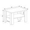 malý konferenčný stolík 90x59x60 cm Tadea - dub lefkas