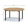 Okrúhly stolík s priemerom 80 cm