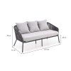 Rozmery pohovky zo záhradného setu ROCCA.