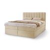 Čalúnená boxspring posteľ MAGIC v béžovej farbe.