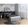 Sivá posteľ do spálne Orlando